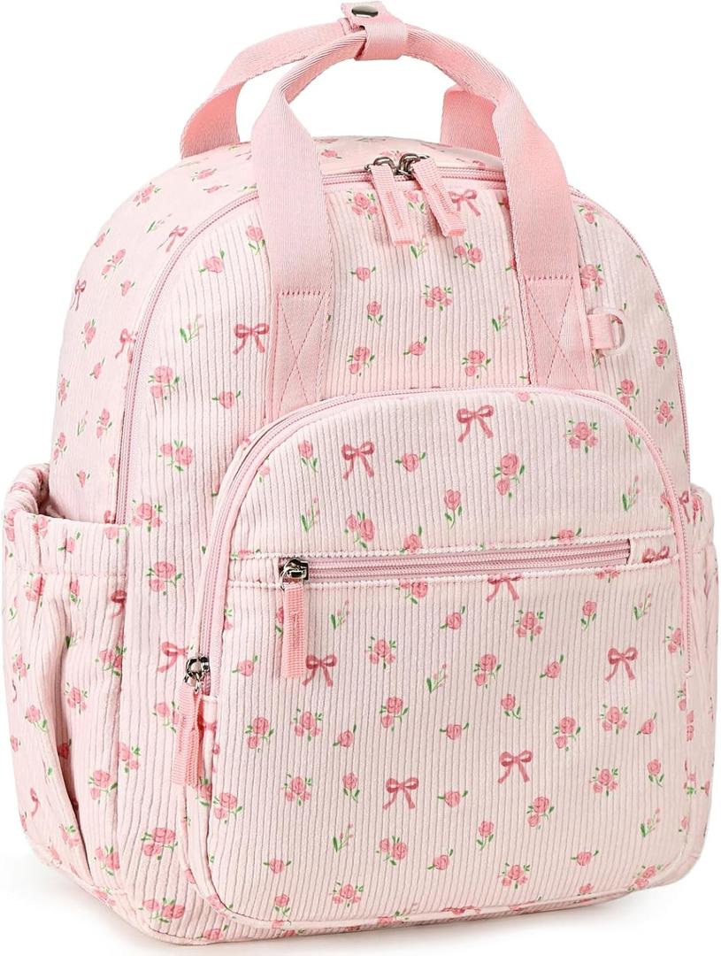 Bluboon Kids Backpack for Girls Boys 4-8 Cute 15" School Backpacks Preschool Kindergarten Bookbags Daycare Travel (Pink Bow Flower 212 L)