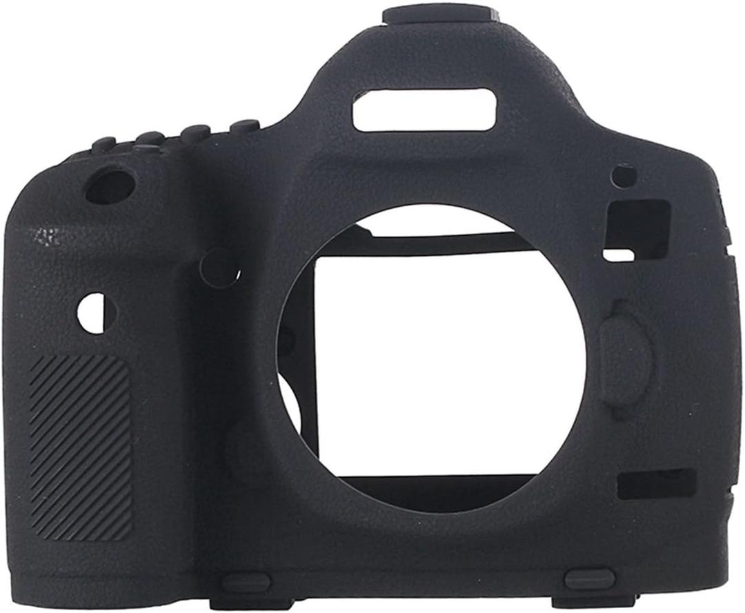 Camera Case for Canon 5D Mark III 5DS 5DSR - Silicone Protective DSLR Skin Cover, Detachable Cage, Shockproof, Dustproof (Black)