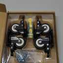 2" Caster Wheels Set of 4 - Heavy Duty Swivel Plate Casters with No Noise Locking, Wheels for Furniture, Cart, Workbench