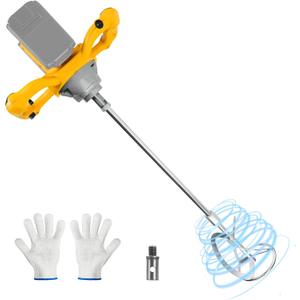 Cordless Cement Mixer for Dewalt 20v Battery, 1200W Electric Concrete Mixer, Portable Mortar Mixer with 6 Speed, Handheld Mud Mixer for Mortar, Fodder, Paint, Plaster, Thinset