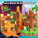 Soyee Magnetic Blocks - Build Mine Magnet World Kids Games Magnet Building Toys Kingdom & Lava World Adventure 1'' Magnetic Cubes STEM Toys Christmas Birthday Gifts for 3+ Years Old Boys Girls