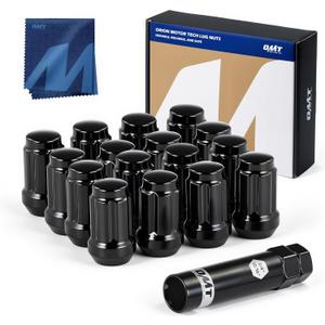 Orion Motor Tech M10x1.25 Lug Nuts, ATV Lug Nuts Compatible with Honda Kawasaki Suzuki Yamaha Can-Am Bombardier Arctic Cat, 10mmx1.25 Wheel Lug Nut Set, Set of 16 (Black)