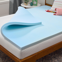 Linenspa Memory Foam Mattress Topper, Queen Size - 2 Inch Gel Infused Memory Foam - Plush Feel - Cooling and Pressure Relieving - CertiPUR Certified