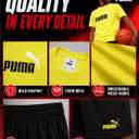 PUMA Boys Short Set - 2 Piece Short Sleeve Crewneck Performance Graphic Tees and Athletic Mesh Shorts for Boys (Sizes: 10-12) (M)