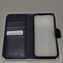 TUCCH Wallet Case for iPhone 17 Pro (6.3") 2025, 4 Card Holders, RFID Blocking, Stand, Shockproof TPU Shell, PU Leather, Magnetic Closure, Protective Flip Folio Cover, Blue & Brown