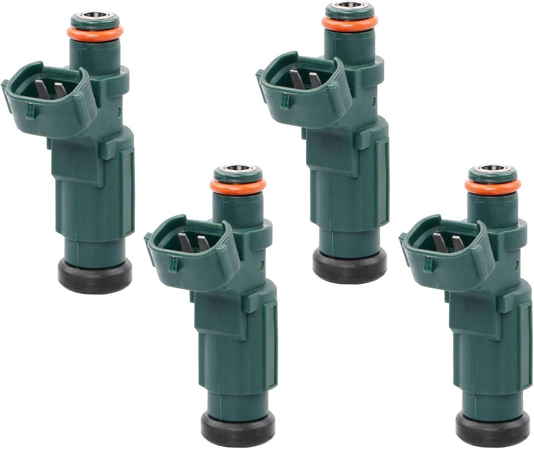 EAT152 63P137610000 Fuel Injector Set 4Pcs 4 Holes, Compatible with Yamaha F150 Outboard 2004-2013, Replace# 63P-13761-00-00 63P13761