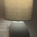 Style Craft, GLACIER GRAY CERAMIC TABLE LAMP