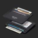 Slim Wallet Minimalist Front Pocket RFID Blocking Men and Women Leather Wallets