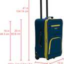 Rockland Fashion Softside Upright Luggage Set, Navy, 2 Piece (19"/14" Tote)