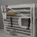 Babelio Baby Gate with Adjustable Cat Door,29-43" Auto Close Durable Pet door for Stairs,Doorways and House,Pressure Mounted,Easy Install,Effortless Walk Thru,White