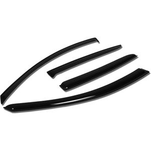 Auto Dynasty Window Visors Compatible with 12-19 Nissan Versa Sedan, 4Pcs Front & Rear Tape-On Window Vent Visor Deflectors Rain Guard, Glossy Dark Smoke