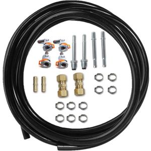 FLK-38 Automotive replacement fuel lines Repair Kit 3/8" (10mm), Nylon Fuel Line Tubing Kit, Nylon fuel line repair kit, High-Performance Tubing for Fuel System Repairs and Upgrades, 23 Pack, Black.