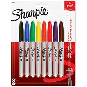 Sharpie Permanent Markers, Fine Point, 14 Pack, Assorted Colors (30217PP)