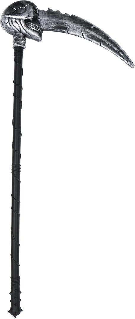 Grim Reaper Skeleton Scythe Sickle Weapon Prop Halloween Costumes Accessory