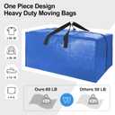 4 x VELVETSURE Heavy Duty Extra Large Moving Bags W/Backpack Straps - Strong Handles & Zippers, Storage Totes For Space Saving, Fold Flat, Alternative to Box and Bin (Set of 6, Multicolor)