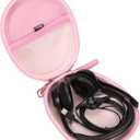 Mchoi Hard Protable Case Fits for Logitech H390 / Logitech Zone 301 Wired Headset, Case Only, Pink