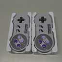 ZAMPAM 2 Pack 2.4GHz Wireless USB Controller Compatible with SNES Games & Nintendo Switch 1, Retro USB Gamepad for Windows PC, Mac, Linux, Raspberry Pi, RetroPie Classic Design, Plug & Play