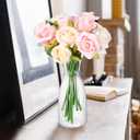 Plastic Bud Vases in Bulk Small Clear Flowers Vases for Centerpieces Wedding Decorations Home Banquet Formal Dinners Party Table Decor, 2.64 x 6.69 Inch (120 Pcs)