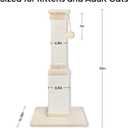 Cat Scratching Post for Large Cats, Cat Scratcher for Indoor Cats Adults, Sturdy Sisal Scratch Post to Protect Furniture, 32 Inch, Beige