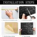 33 Pcs 3D Wall Panels Peel and Stick, 7mm Thickened 3D Wall Panel Foam Brick 11.8 * 11.8 in 3D Imitation Brick Wallpaper Stone Wall Panel Foam Brick Self-Adhesive Wallpaper