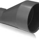 Pushglossy 4" X 2" PVC Pipe Fitting Schedule 40 Compatible with 429-E Series Eccentric Reducer Coupling Suitable for High-flow Capacity, Plumbing, Irrigation, Pool, Spa, Dark Grey