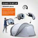 EchoSmile Instant Pop Up Camping Tent, 6 Person Easy Setup Tent, White&Grey