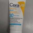 CeraVe Hydrating Sheer Sunscreen with SPF 30 for Face and Body, Mineral & Chemical Sunscreen for Men & Women with Zinc Oxide, Hyaluronic Acid and Ceramides, Paraben-Free + Fragrance-Free, 5 Ounces