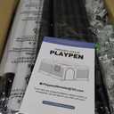 Fodoss Baby Playpen with Mat, Small Play Pen(47x47inch), for Babies and Toddlers, Pen Apartment, Yard Baby, Fence Area Playyard Activity Center (Dark Gray)