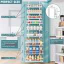 Eastherry Over The Door Pantry Organizer9-Tier Over The Door Organizer with Adjustable BasketMetal Hanging Pantry Organizers and Storage for Kitchen, Back of Door Seasoning Rack