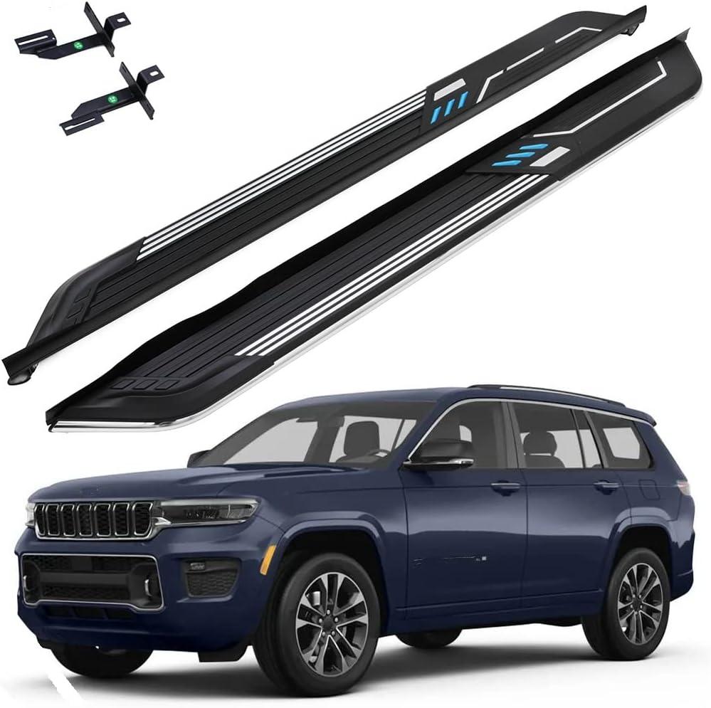 5.5" Stainless Steel Step Bars for 2021-2025 2026 Jeep Grand Cherokee L Running Boards Side Steps nerf bar Pedal Accessories