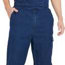Ubon Denim Bib Overalls for Men Relaxed Fit Work Jeans Workwear, Size: 34W x 32L