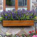 Waipfaru 36 Bundles Artificial Plants Outdoor,Fake Flowers UV Resistant Outdoor Fake Plants,Faux Lavender Shrubs for Window Garden Patio Hanging Planter Pathway Front Porch (Purple)