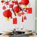 Winlyn 106 Pcs Chinese New Year Decorations Chinese Hanging Good Luck Ornaments Red Lanterns Festive Tree Ornaments Paper Fans for Asian Chinese Lunar New Year 2026 Year of The Horse Party Decor