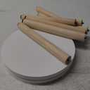 Wooden Step Stool for Kids, Children's Stool Matched Sensory Table, Children Sitting Stool with Assembled Four-Legged, Multi-Purpose Kids Chairs for Bathroom Kitchen Bedroom, Natural Anti-Slip, 2 Pack