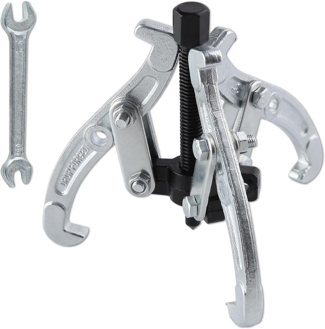 3 Jaw Gear Puller Gear Removal Tool for Slide Gears, Adjustable 3 Jaw Puller Remover for Removal Bearing, Gears, Pulley, and Flywheel, Motorcycle Car Auto Removing Kit 3-Inch