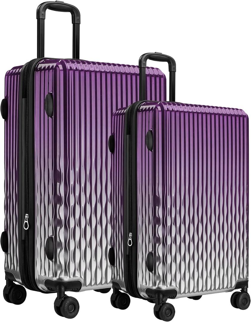 Luggage Set, 20 Inch Carry on Luggage, 28 Inch Checked Luggage Lightweight Hardside Suitcase With Spinner Wheels, TSA Lock, 2-Piece Set 20/28 Inch