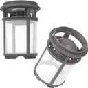 2 Pack W10872845 Dishwasher Pump Filter Cup, Dishwasher Filter Replacement Part with Whirlpool, Kenmore, Amana, Replaces 8579307, AP6030094, W10056425, W10056426