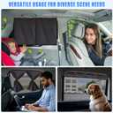 ZATOOTO Car Window Shades, 2 Pack Double Layer Car Sun Shade for Side Window Baby Sun Shade Full Shade & Half Shade & Full See-through 3 Option, Blackout Car Window Cover for Privacy Block UV Ray Heat