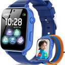 4G Kids Smart Watch GPS Tracker, Smartwatch for Kid with SIM Card, Calling, Voice Chat, Class Mode, SOS, Pedometer, Alarm, Games, HD Touch Screen Phone Watch Gift for 4-12 Girls Boys, Navy