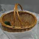Wicker Picnic Baskets with Handles.Kingwillow. (Natural) (14.17"Lx11.81"Wx5.51"H)