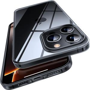 TORRAS Crystal Clear for iPhone 16 Pro Case, Ultra-Thin [Non-Yellowing] [Military Protection] Slim Fit Silicone TPU Cover for iPhone 16 Pro Phone Case, Soft, Black, 6.3 inch,