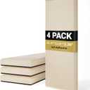 TONOR 4 PCS Large Acoustic Panel, 35.4 * 11.8 * 2.36 3D Fiberglass Sound Proof Panel with Full Self-adhesive, Decorative Echo Absorbing Wall Panel, for Studio, Living Room, Home, Office,Beige