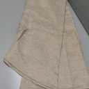 JIUZHEN Round Table Cloth Faux Linen Farmhouse Tablecloth Wrinkle and Stain Resistant Decorative Fabric Table Cover for Kitchen, Dining Room, Parties and Camping, Beige, 90 Inch Round