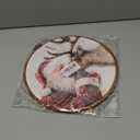 Fyecoluo Vintage Moody Christmas Santa Reading Book Round Canvas Wall Art, Dark Academic Santa Framed Canvas Art, Xmas Bookish Circle Wall Hanging Prints for Library Reading Room Decor, 10x10 Inches