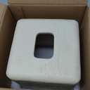 Natural Travertine Textures Tissue Box Cover Square for Home Decor,Resin Heavy Tissue Box Holder for Bathroom Countertop,Tabletop,Bedside Table,Office (Handmade of Resin) (Yellow Stone)