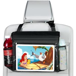 lebogner Insulated Car Seat Back Organizer + iPad And Tablet Holder, Auto Driver Or Passenger Accessories Organizer, Vehicle Front Seat Caddy, Personal Travel Cooler Storage Bag For Adults & Kids