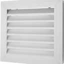 PATIKIL Door Air Vent Cover, 12" x 10", Aluminum Grille Ventilation Cover Louvered for Cabinet Wardrobe Door, Silver Tone