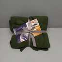 Knit Throw Blanket Super Soft Warm Blanket for Couch Lightweight Fluffy Blanket for Bed Sofa 50x60 Inches Dark Green