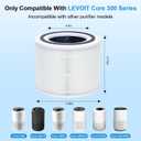 Core 300 Air Purifier Replacement Filter for LEVOIT Core 300,Core 300S,Core P350,VortexAir Air Purifier Core300-P,Core 300-RF,3-in-1 H13 Grate True HEPA Activated Carbon,2 Pack