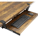 lAX WABER Keyboard Tray Under Desk Pull Out with Extra Sturdy C Clamp Mount System, 27.3 (32.5 inch Including Clamps) x 11 Inch Slide-Out Platform Computer Drawer for Typing Vintage AX01WG02